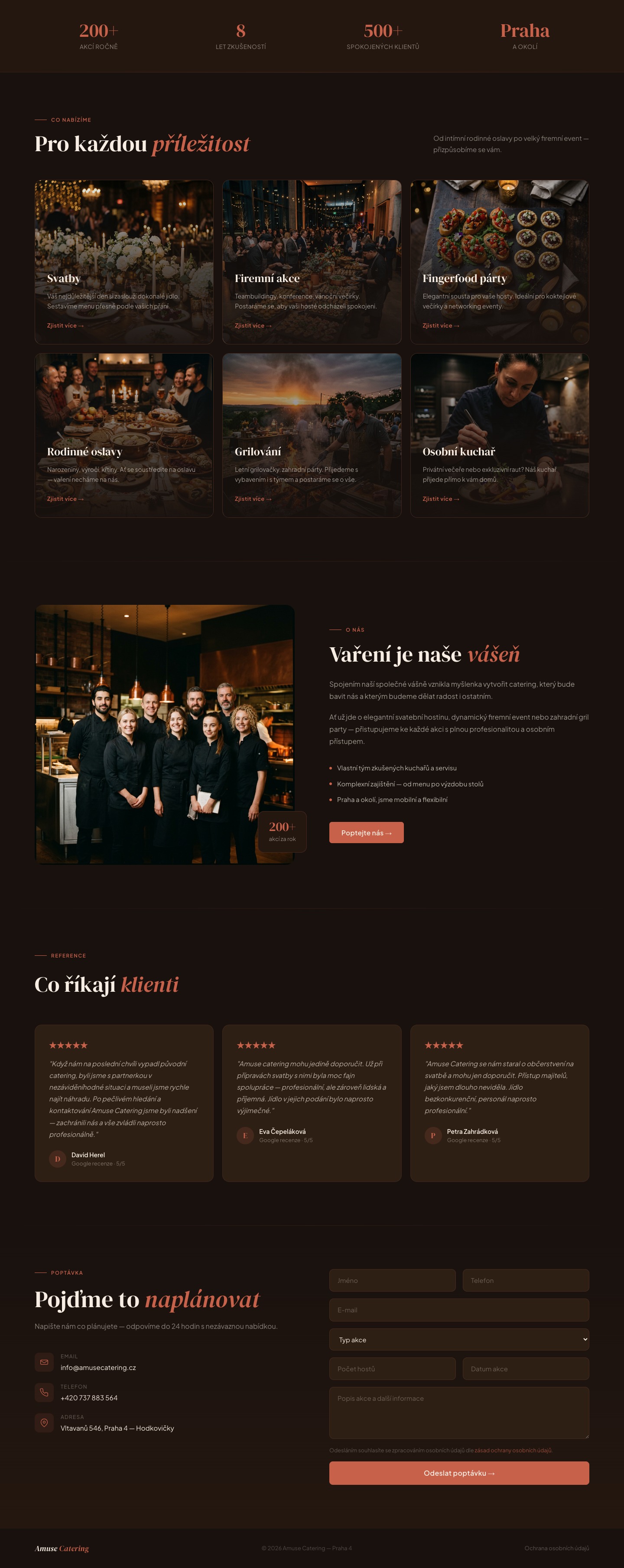 Amuse Catering — zbytek webu