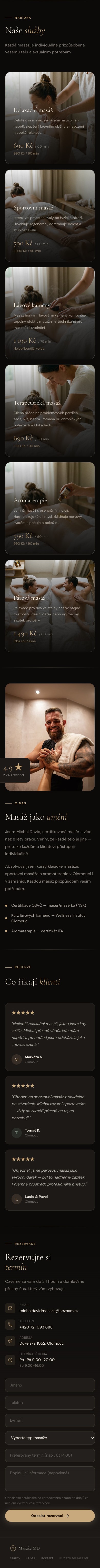 Masáže MD — zbytek webu